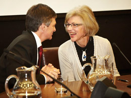 Attorney-General Chris Bentley and Chief Justice Beverly McLachlin