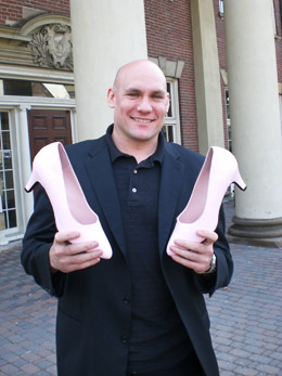 Prof. Ben Alarie with pink high-heels