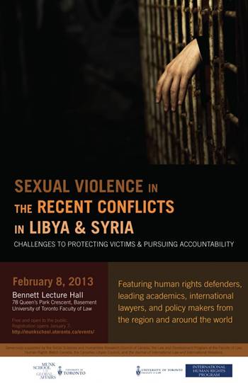 Sexual Violence in the Recent Conflicts in Libya &amp; Syria
