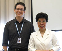 Steven Hoffman with WHO Director-General Margaret Chan