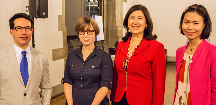 From left: Prof. Simon Stern, Ljiljana Stanic, the Honourable Justice Kathryn N. Feldman, Adrienne Ho