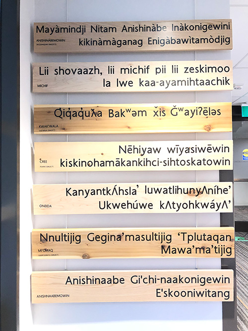 Indigenous Languages project with additional plaques
