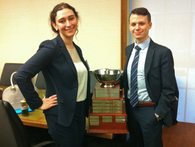 Callaghan Moot Winners, 2014: Madlyn Axelrod and Matthew Morley