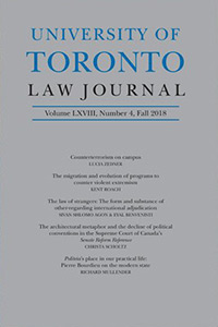 Cover of University of Toronto Law Journal