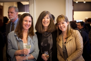 Dean Mayo Moran, centre, with guests at her farewell event