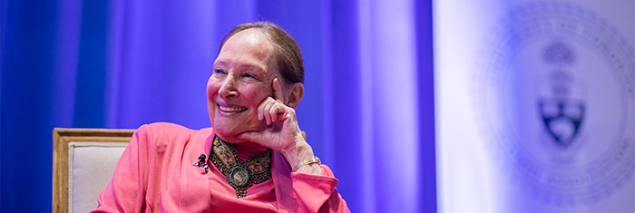 Supreme Court Justice Rosalie Abella (LLB 1970), a champion of human rights and social justice, was presented with the University of Toronto's Rose Wolfe Distinguished Alumni Award 
