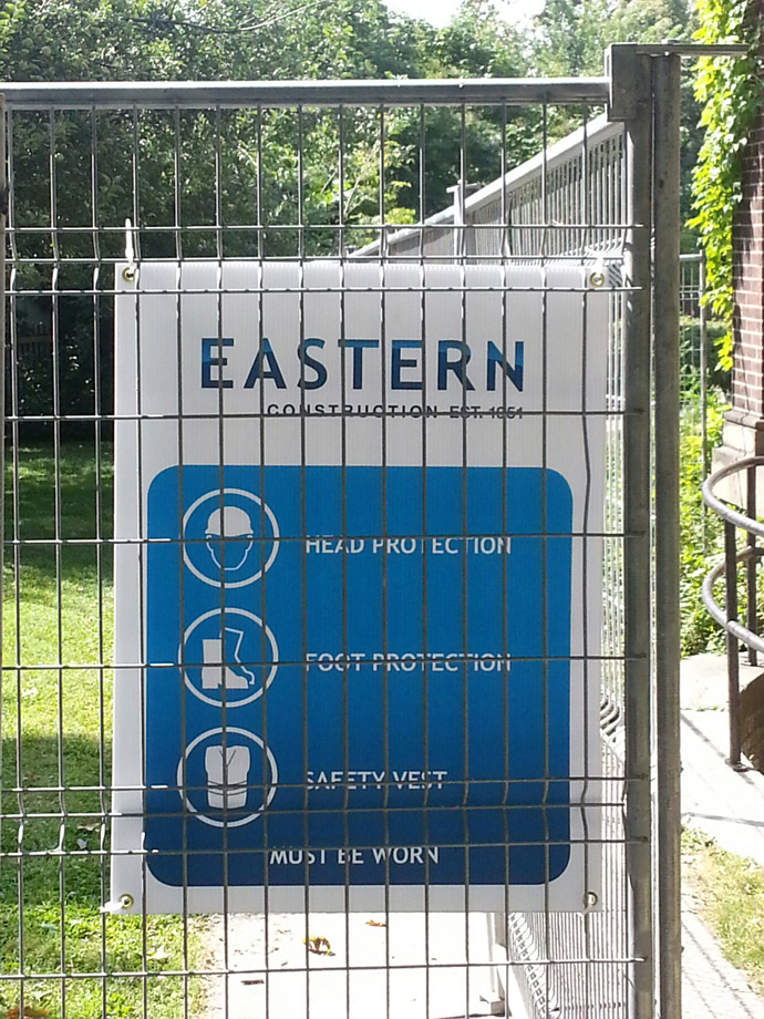 Construction warning signs