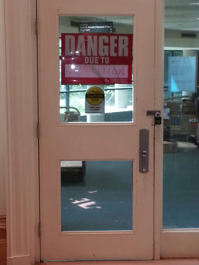 Construction warning signs