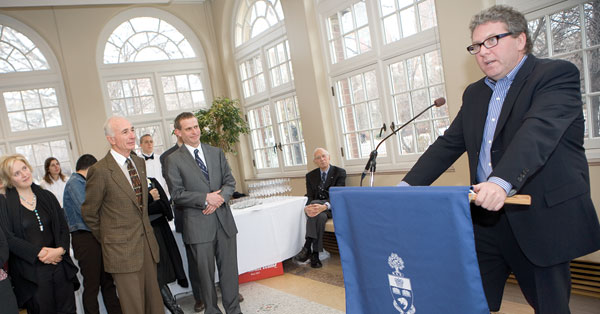 David Asper '07 speaks at the launch of the David Asper Centre for Constitutional Rights