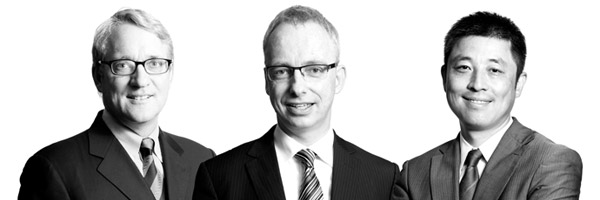 Jim Hildebrandt, LLB 1993, Paul McKenzie, LLB 1989, Scott Guan, SJD 2003