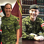 Lieutenant-Colonel Maureen Pecknold, BCL/LLB (McGill) 1996, and Major Eric Weaver, J.D. (U.Vic) 2003