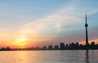 Sunset over Toronto Harbour
