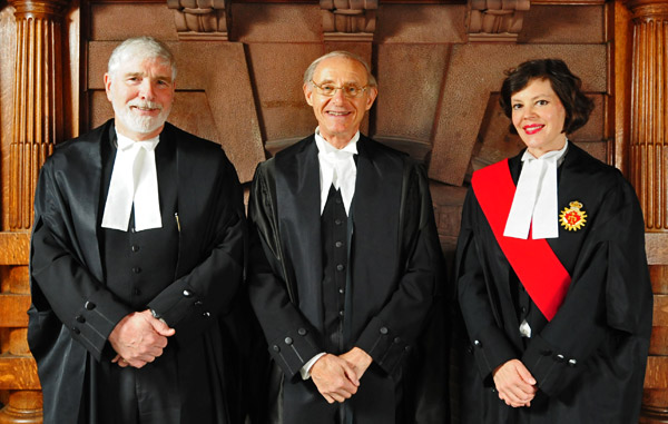 Justice Robert Blair (ONCA), Justice Marshall Rothstein (SCC), Justice Julie Thorburn (Ont. Sup. Ct.)