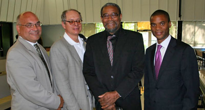 Cornell Wright (right) and other guests