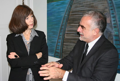Dean Mayo Moran with Luis Moreno-Ocampo