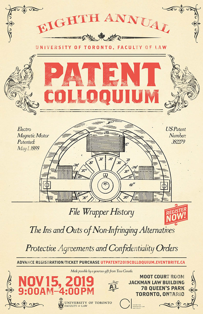 Eighth Annual University of Toronto Patent Colloquium poster