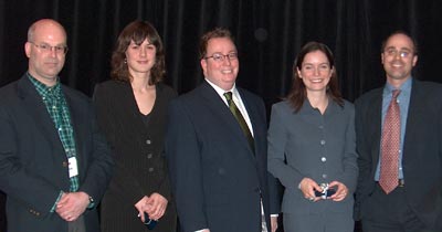 Margot Finley (second from left, below) and other winners