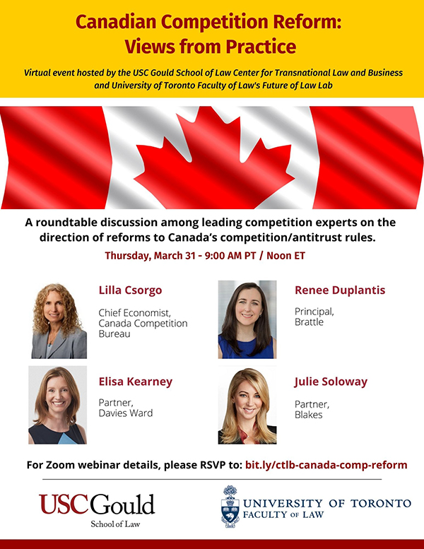 Canadian Competition Reform: Views from Practice (event poster)