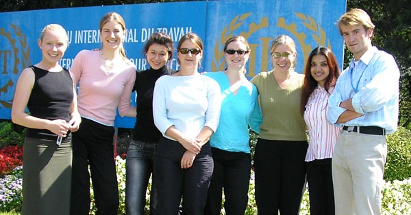 Nyranne Martin and other interns in Geneva