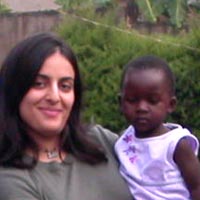 Saba Zarghami with Ugandan child