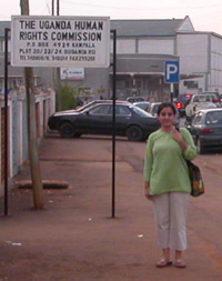 Saba Zarghami at the Ugandan Human Rights Commission