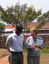 Megan McLemore with her translator and assistant, Martin