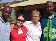 Megan McLemore (third from left) with her team, from left, Martin, Julia and Joseph