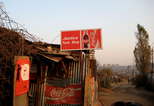 &quot;Justice&quot; tuck shop in informal settlement in Soweto, Johannesburg