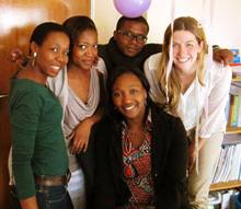 Pamela van Groll (right) at the UN High Commissioner for Refugees in South Africa