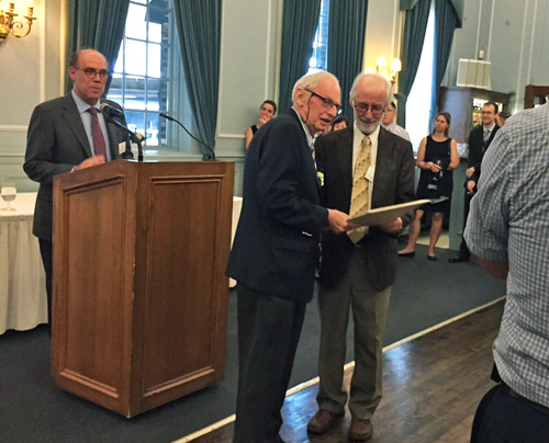 Prof. Michael Trebilcock receiving the award