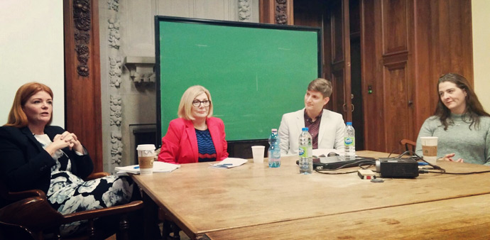 MPP Cheri DiNovo (2nd from left) at the LGBTQ+ Workshop