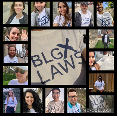 BLG x LAWS walkathon selfies