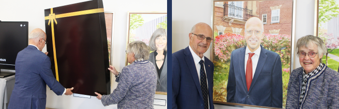 Dean Emeritus (2014–2021) Ed Iacobucci portrait painting unveiled by Dean Emeritus (1979-1983) the Hon. Frank Iacobucci and Mrs. Iacobucci