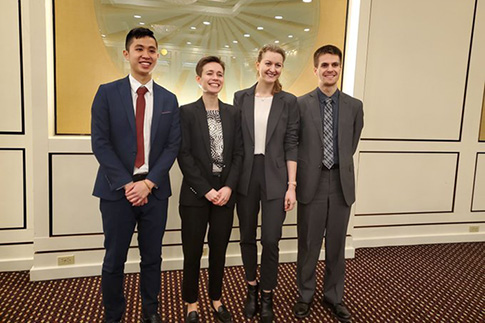 U of T law students Ryan Chan, Lauren Wildgoose, Hanna Yakymova and Rory Smith