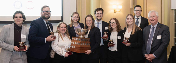 Ema Ibraković, Paul-Erik Veel, Emma Danaher, Elizabeth Hicks, Brynne Dalmao, Benjamin MacLean-Max, Nina Patti, Julia Campbell, Daniel Brown (President of the Criminal Lawyers' Association), William J. Murphy (President of the American College of Trial Lawyers). 