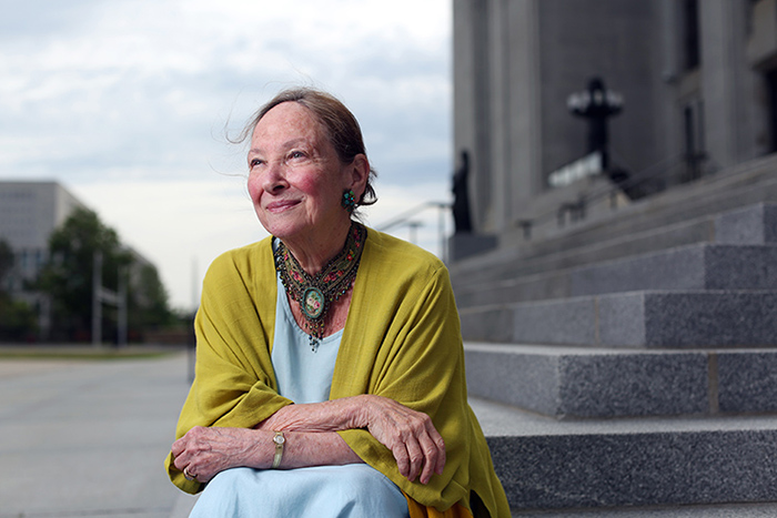 The Hon. Rosalie Silberman Abella on the steps of the Supreme Court of Canada