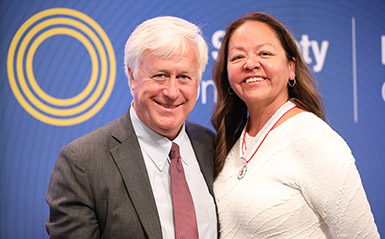 Corbiere pictured with Treasurer Emeritus, The Honourable Paul Schabas