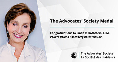 The Advocates' Society Medal 2021