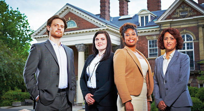 Experiential learning: UTLaw students Jeff Marshman, Heather Palin, Atrisha Lewis and Zahra Ahmed volunteered with the Envisioning project