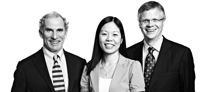 Paul Morrison, LLB 1975, Gail Wong, LLB 2002, Douglas Cannon, LLB 1979