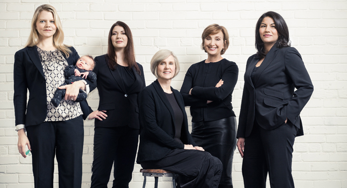 From left: Emmeline Morse, Signe Leisk, Kirby Chown, Linda Rothstein and Rima Ramchandani