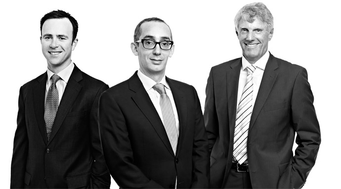 From left: Gesta Abols, Jonathan Feldman and Allan Leibel