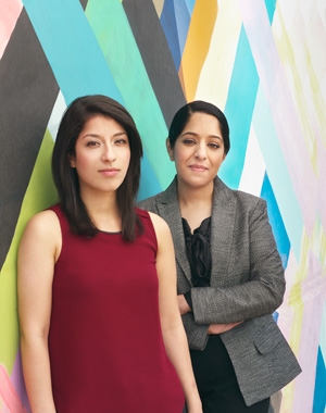 JD/MSW student Persia Etemadi and alumna Nav K. Singh