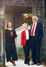 Norman (JD 1972) and Gay Loveland, (BA 1965 Trinity, BEd 1972, MEd 1972) with alumna Amanda Carlin