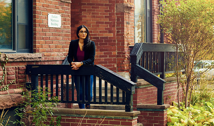 Assessing fairness at the touch of a button: law student Sukhmani Virdi uses Employment Foresight at Downtown Legal Services.