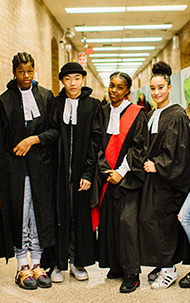 High school students in the LAWS program
