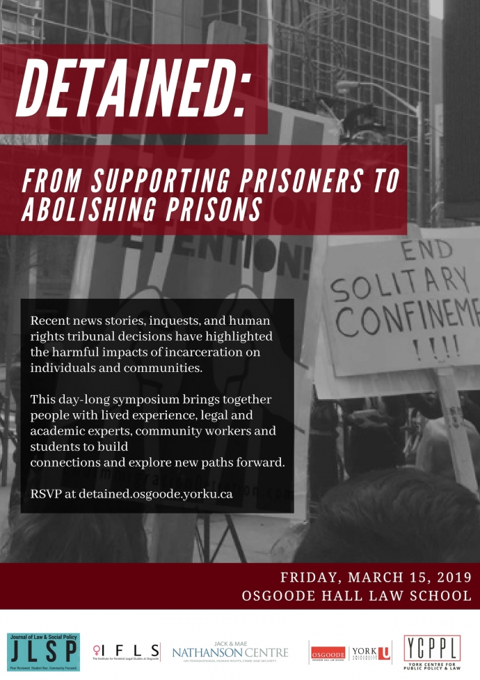 Poster - Detained: From Supporting Prisoners to Abolishing Prisons