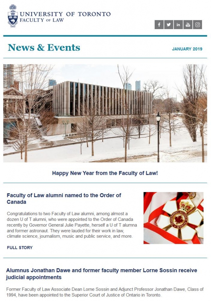 January 2019 e.newsletter to alumni