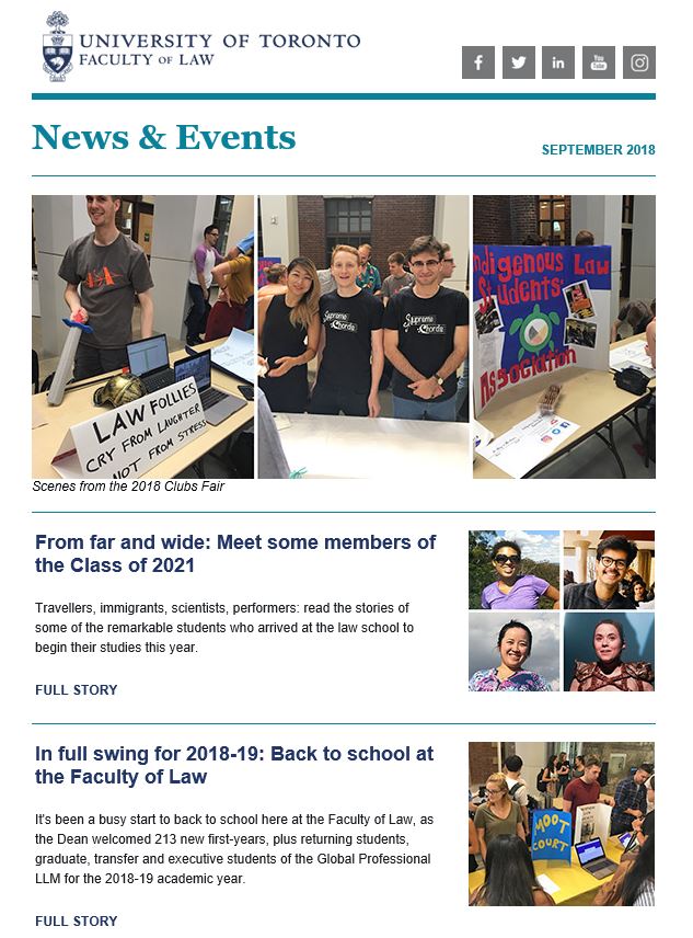 Snapshot of September e.newsletter