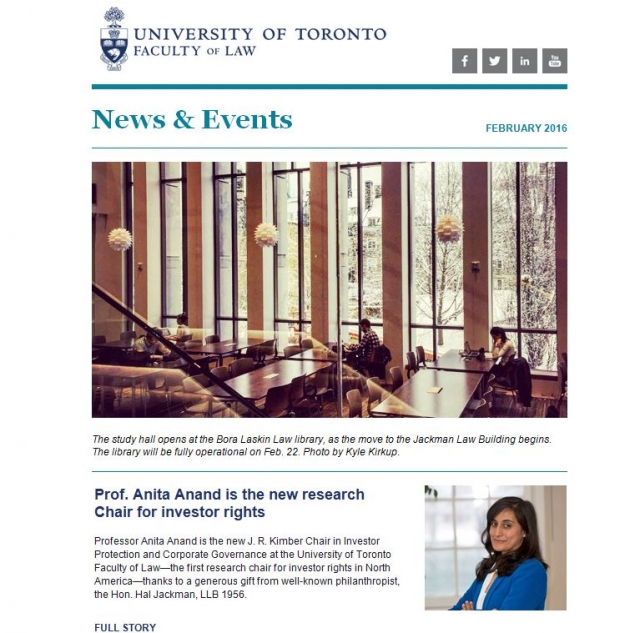 Faculty of Law February e.newsletter